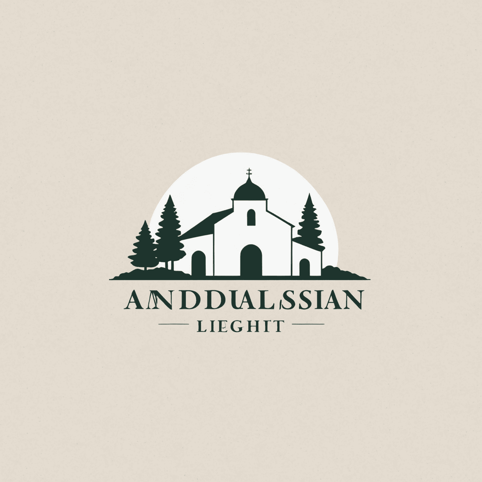 Logo de Andalusian Light: un diseño minimalista que evoca la luz y la arquitectura de los pueblos blancos de Andalucía