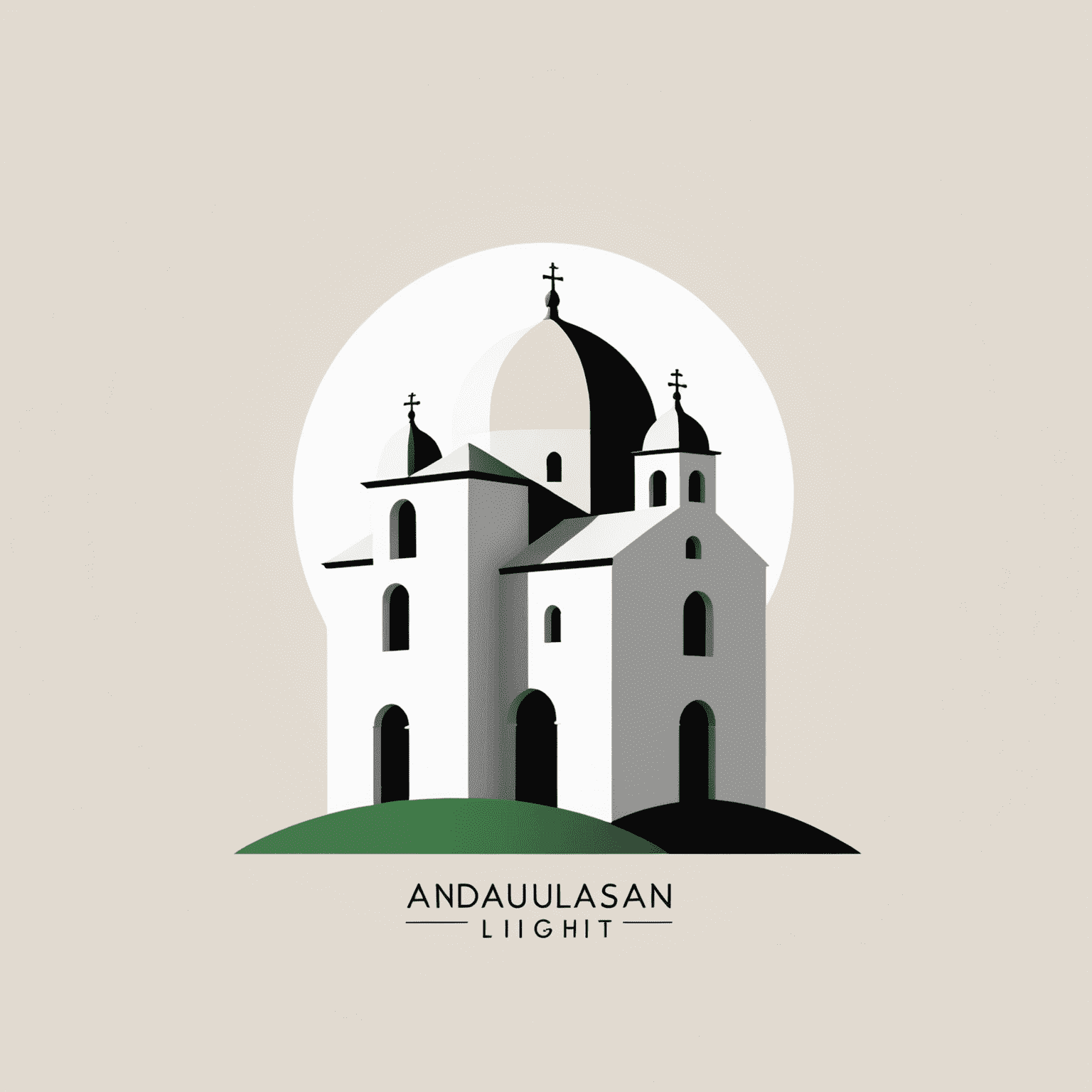 Logo de Andalusian Light: un diseño minimalista que evoca la luz y la arquitectura de los pueblos blancos de Andalucía