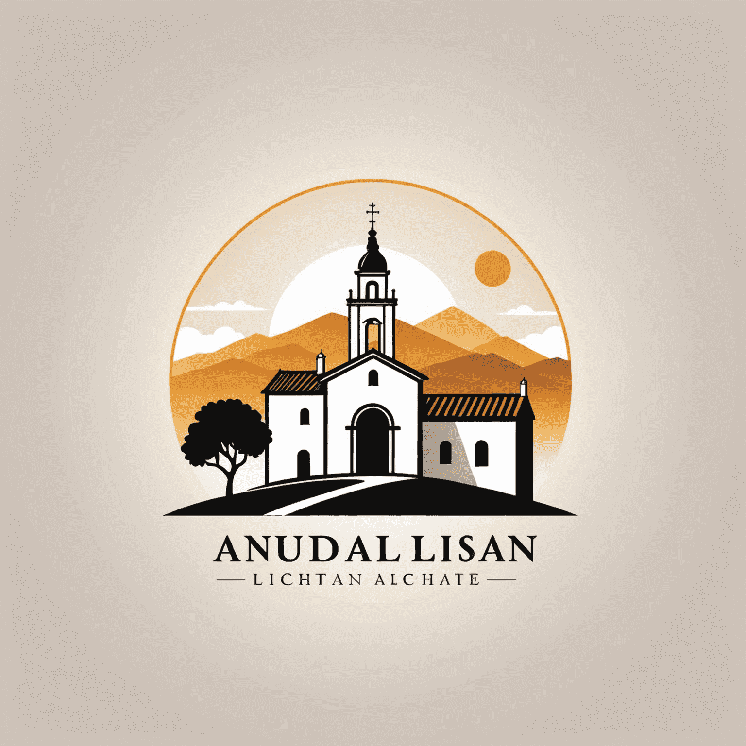Logo de Andalusian Light: un diseño minimalista que evoca la luz y la arquitectura de los pueblos blancos de Andalucía