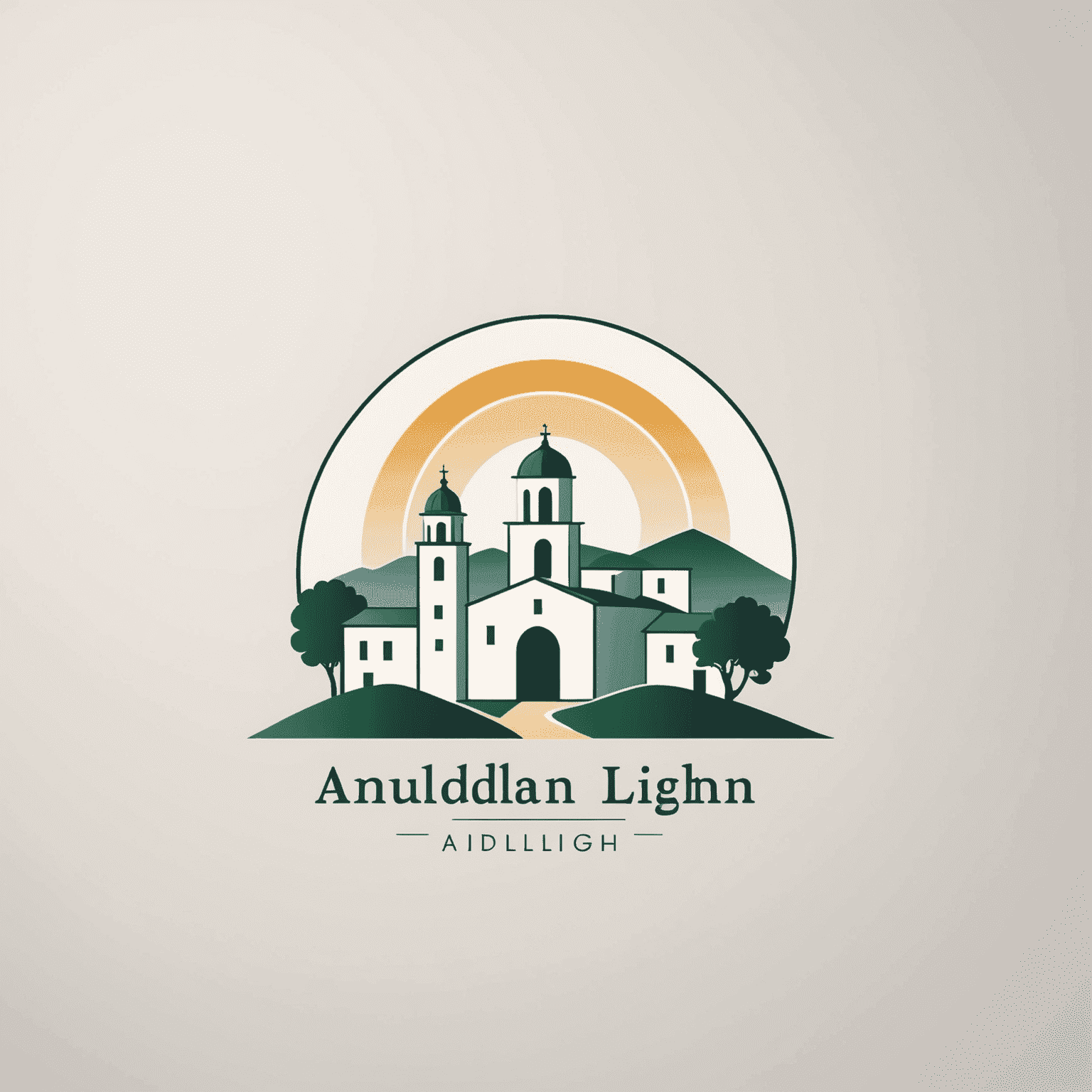 Logo de Andalusian Light: un diseño minimalista que evoca la luz y la arquitectura de los pueblos blancos de Andalucía