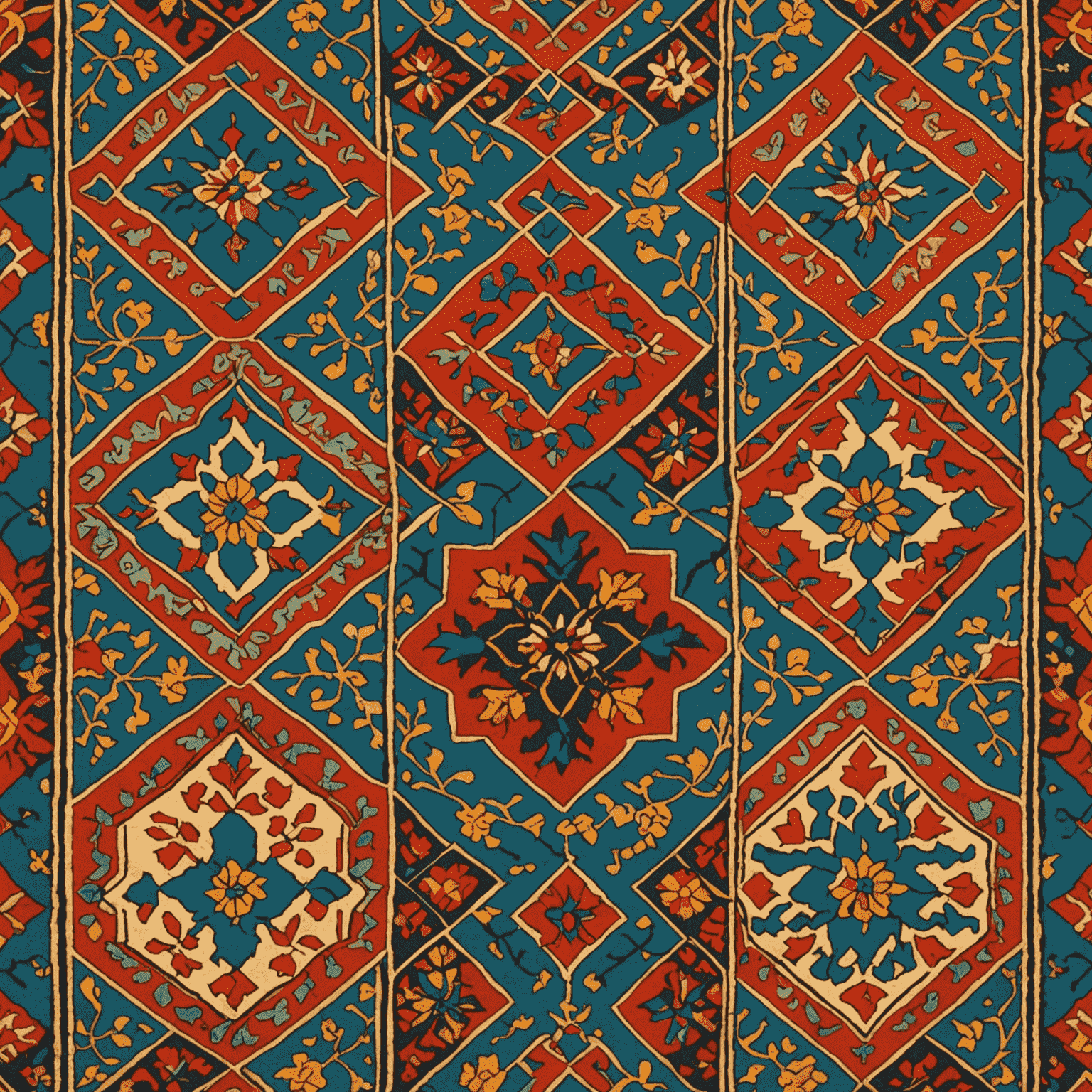 Textiles coloridos con patrones geométricos y florales típicos de la región andaluza